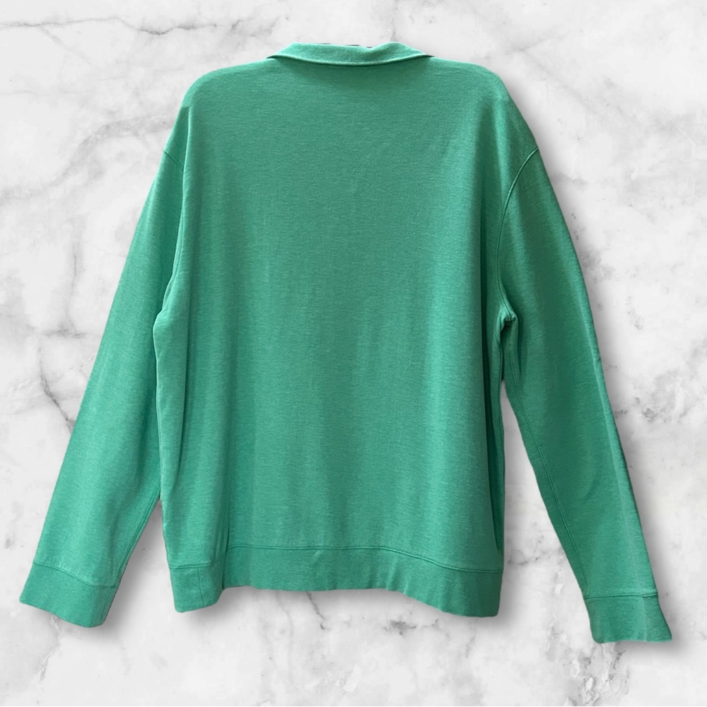 Polo Ralph Lauren 1/4 Zip Mint Green Mock Neck Pullover Sweater Pony Size XL - Picture 3 of 11